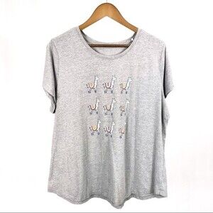 Sonoma Gray Llama Graphic Tee